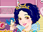 Snow White ate an poisonous apple and her hair was suddenly turned into a mess! Could you help her design a new haircut? Use the tools to create your desired look. After the haircut is done, choose your favorite colors and hair accessories. You could also dress her up with beautiful new gowns. Have fun!